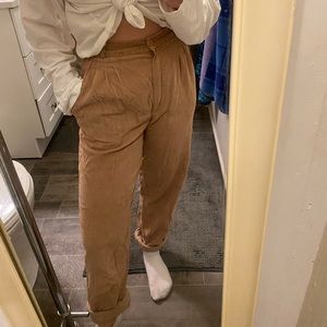 Vintage cord high-waisted pants